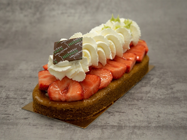 Aardbeienslof met slagroom